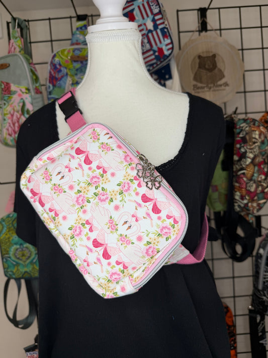 Poppie Cotton Swan Small Louie Sling to Waist Bag