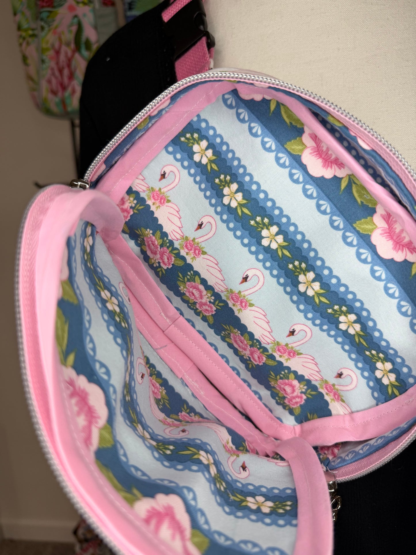 Poppie Cotton Swan Small Louie Sling to Waist Bag