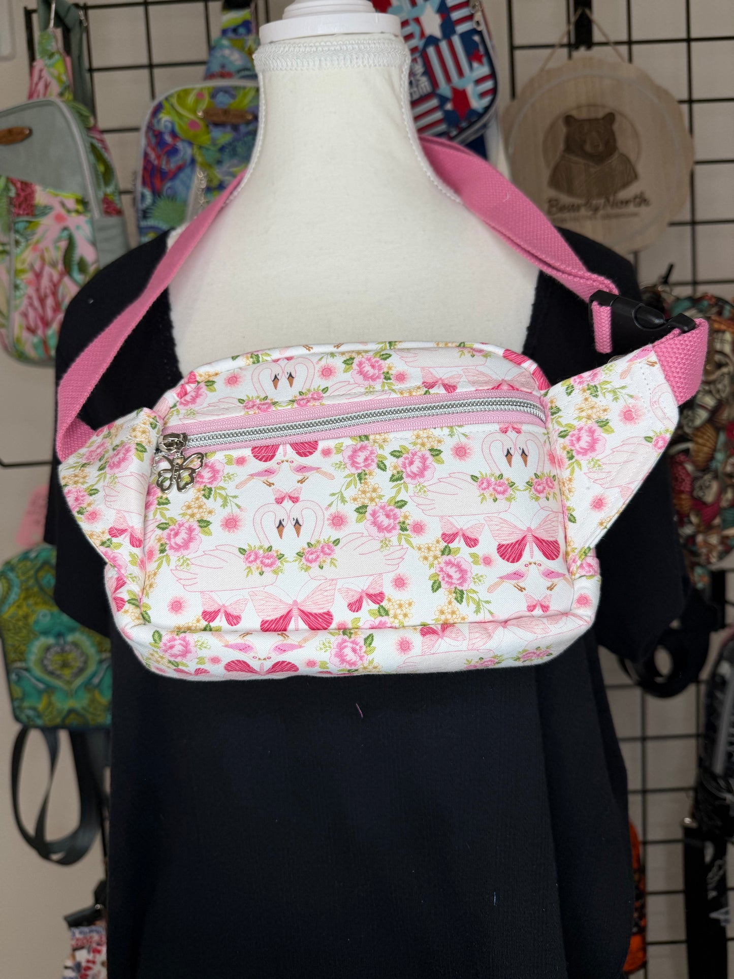 Poppie Cotton Swan Small Louie Sling to Waist Bag