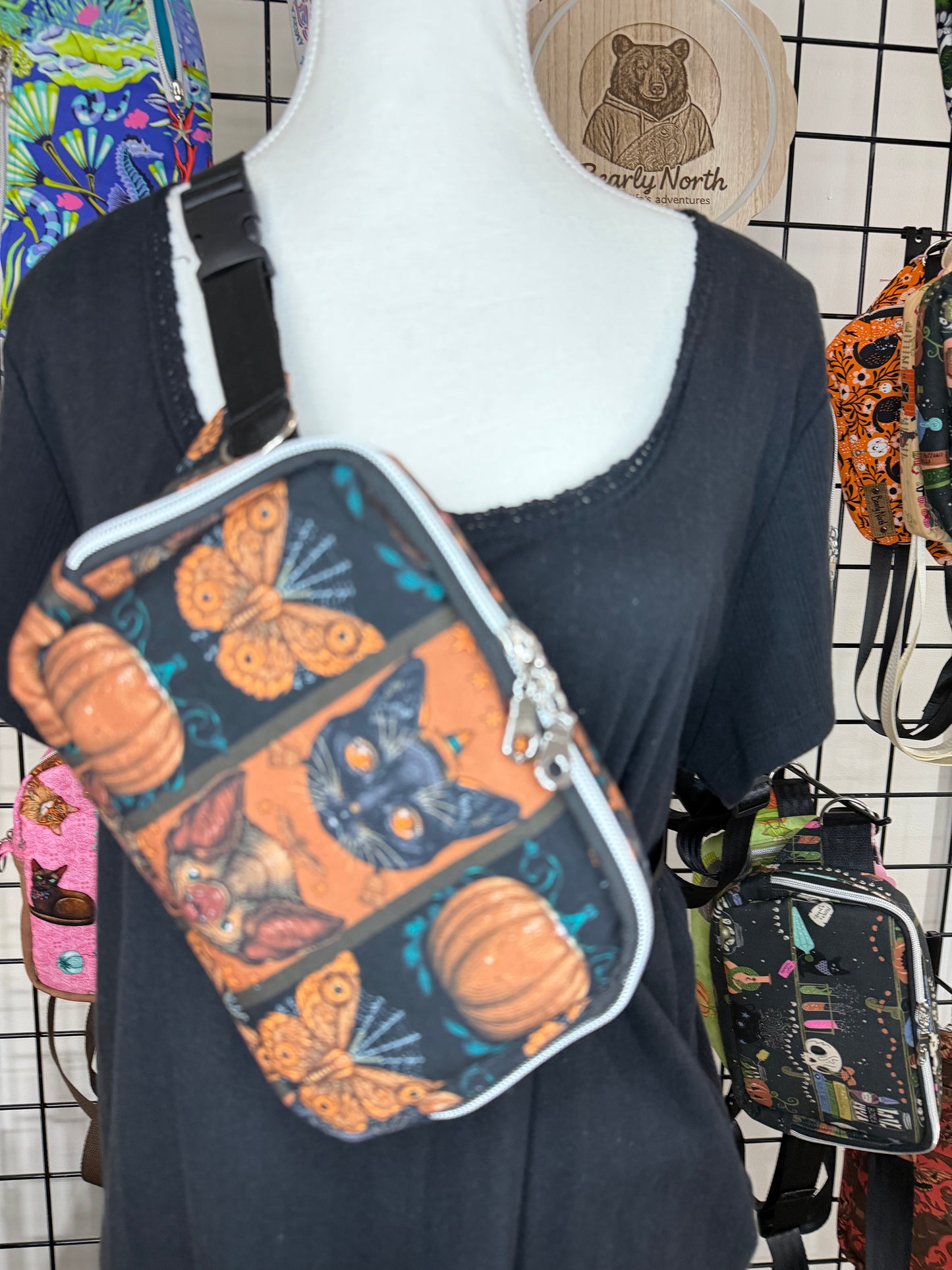 Cats and bats Small Louie Sling to Waist Bag
