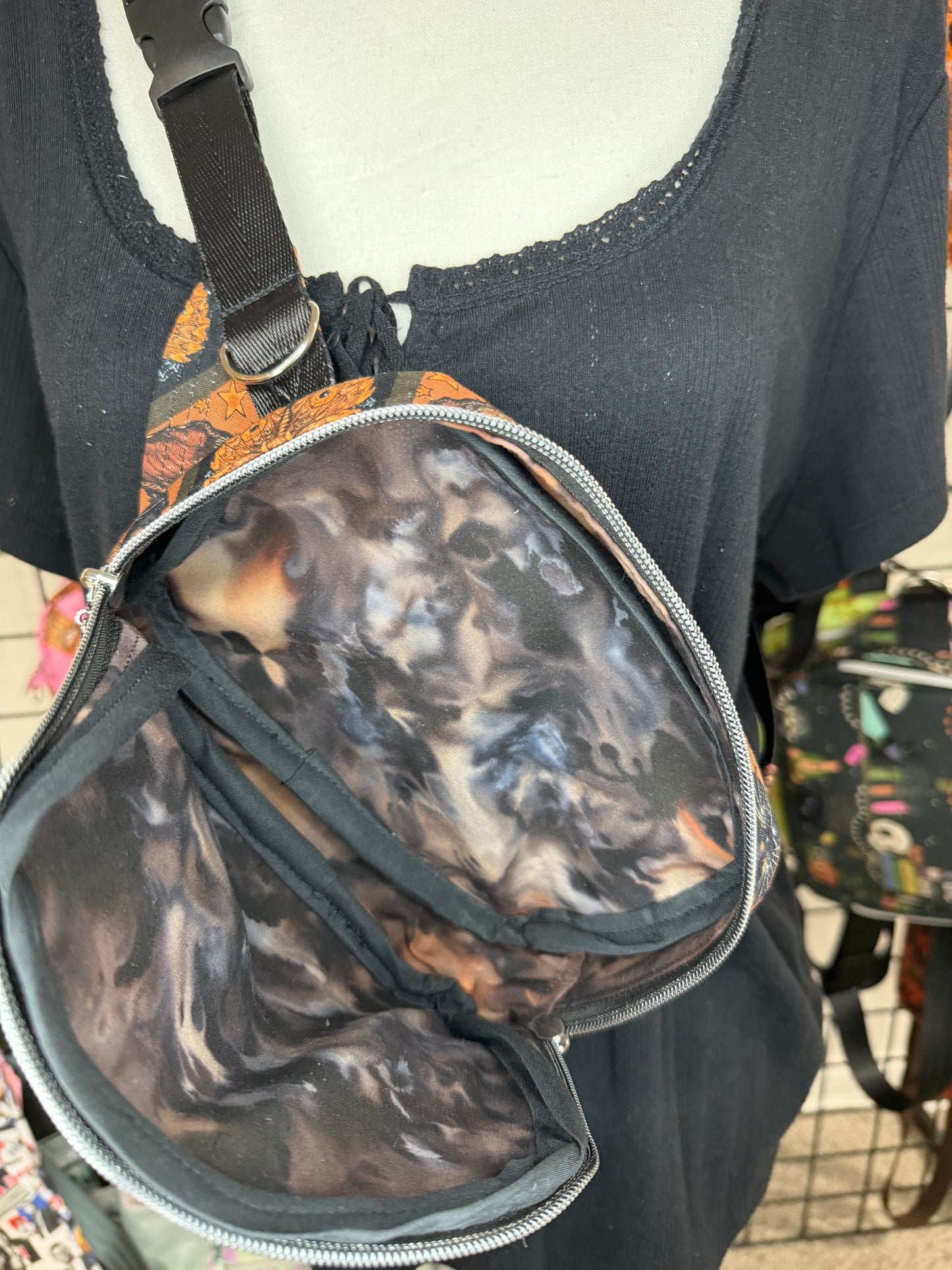 Cats and bats Small Louie Sling to Waist Bag