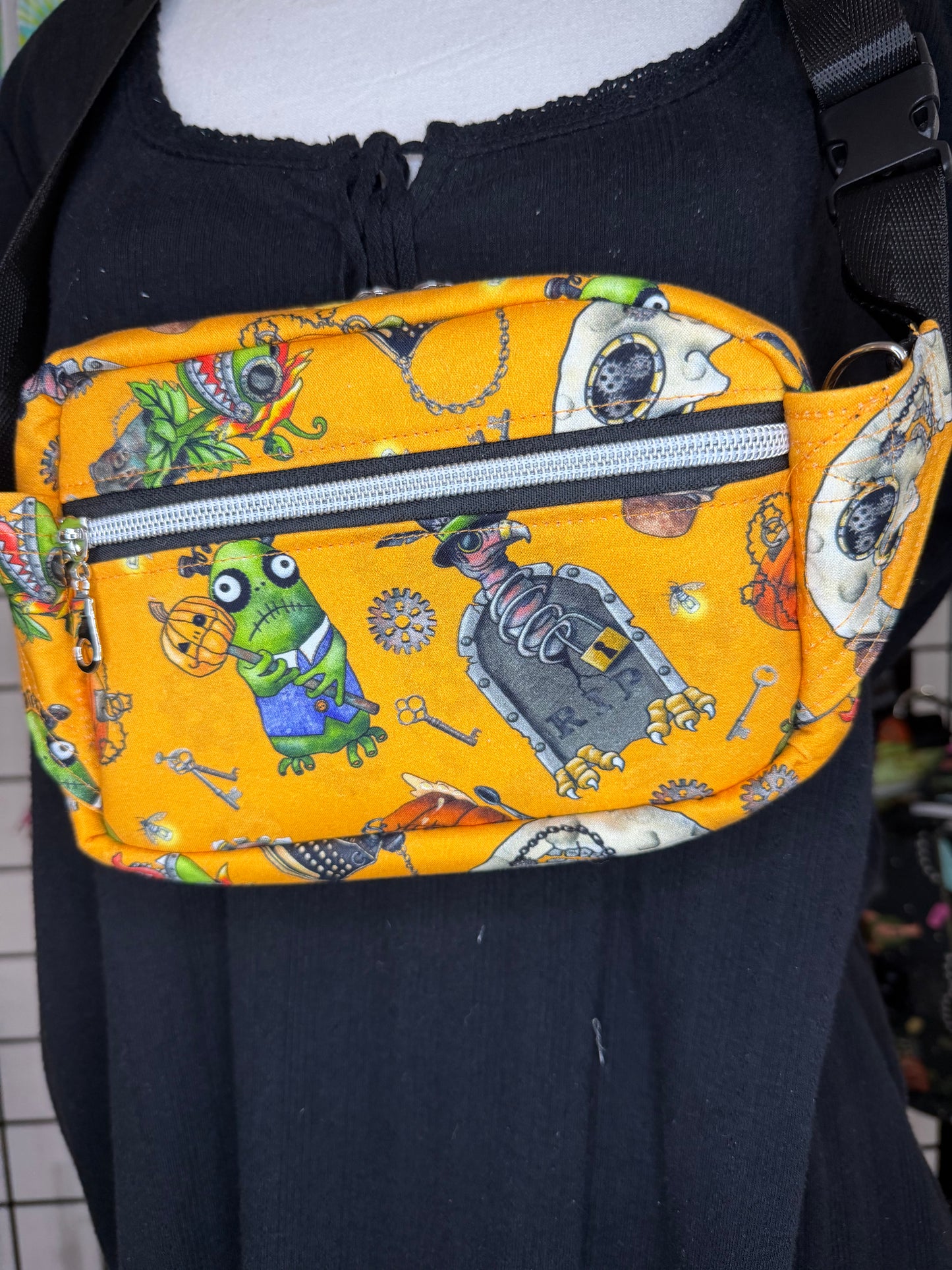 Steampunk Ghouls Small Louie Sling to Waist Bag