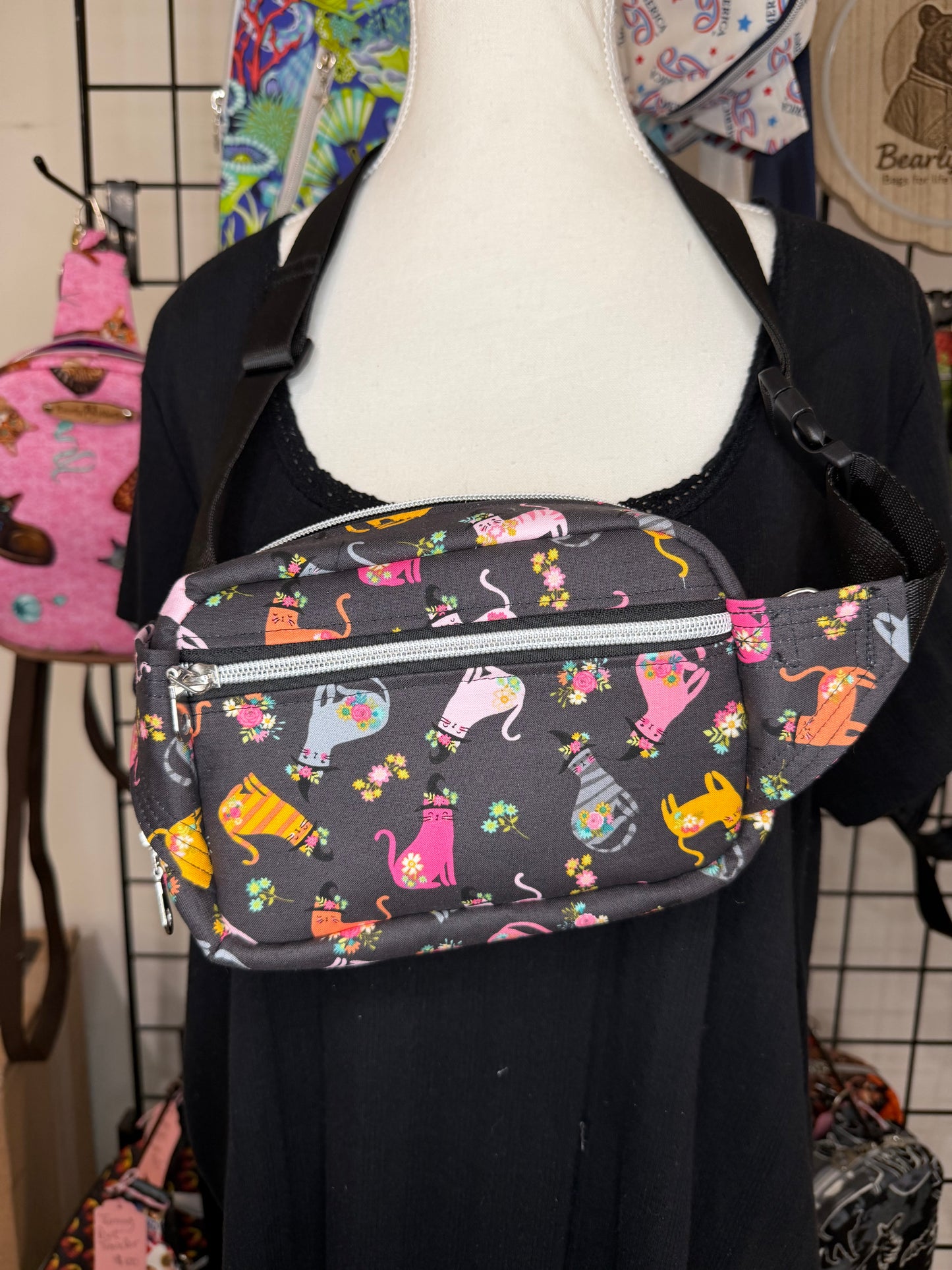 Cats in Hats Small Louie Sling to Waist Bag