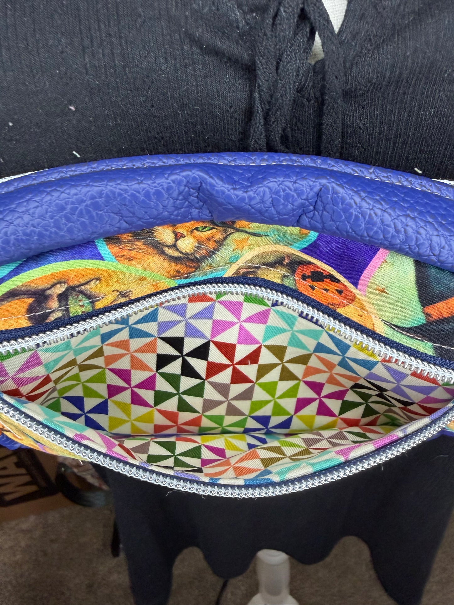 Witchy Creatures Small Louie with Pebbled Vinyl Gussets Sling to Waist Bag