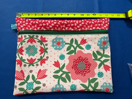 Large Lori Holt Unlined & Interfaced Floral Project Bag