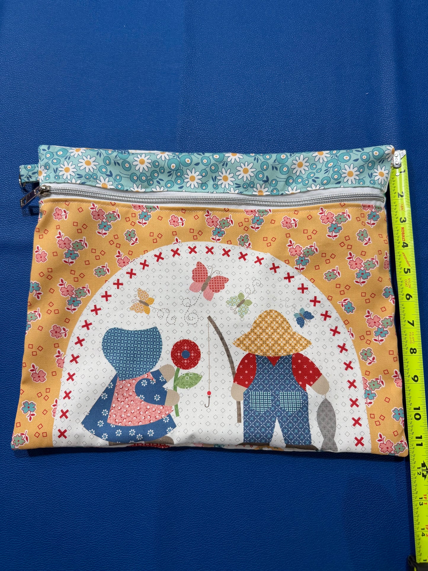 Large Lori Holt Unlined Fishing Couple Project Bag