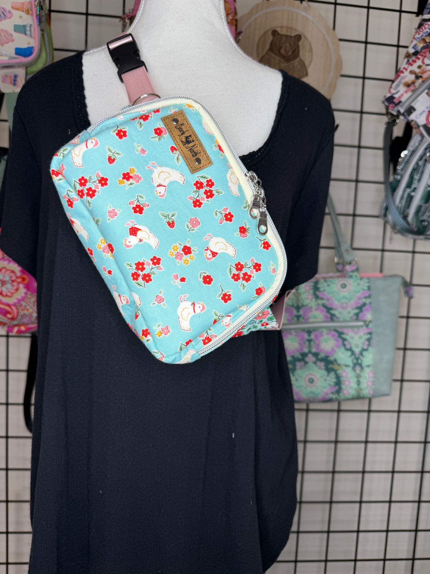 Poppie Cotton Hen Small Louie Sling to Waist Bag