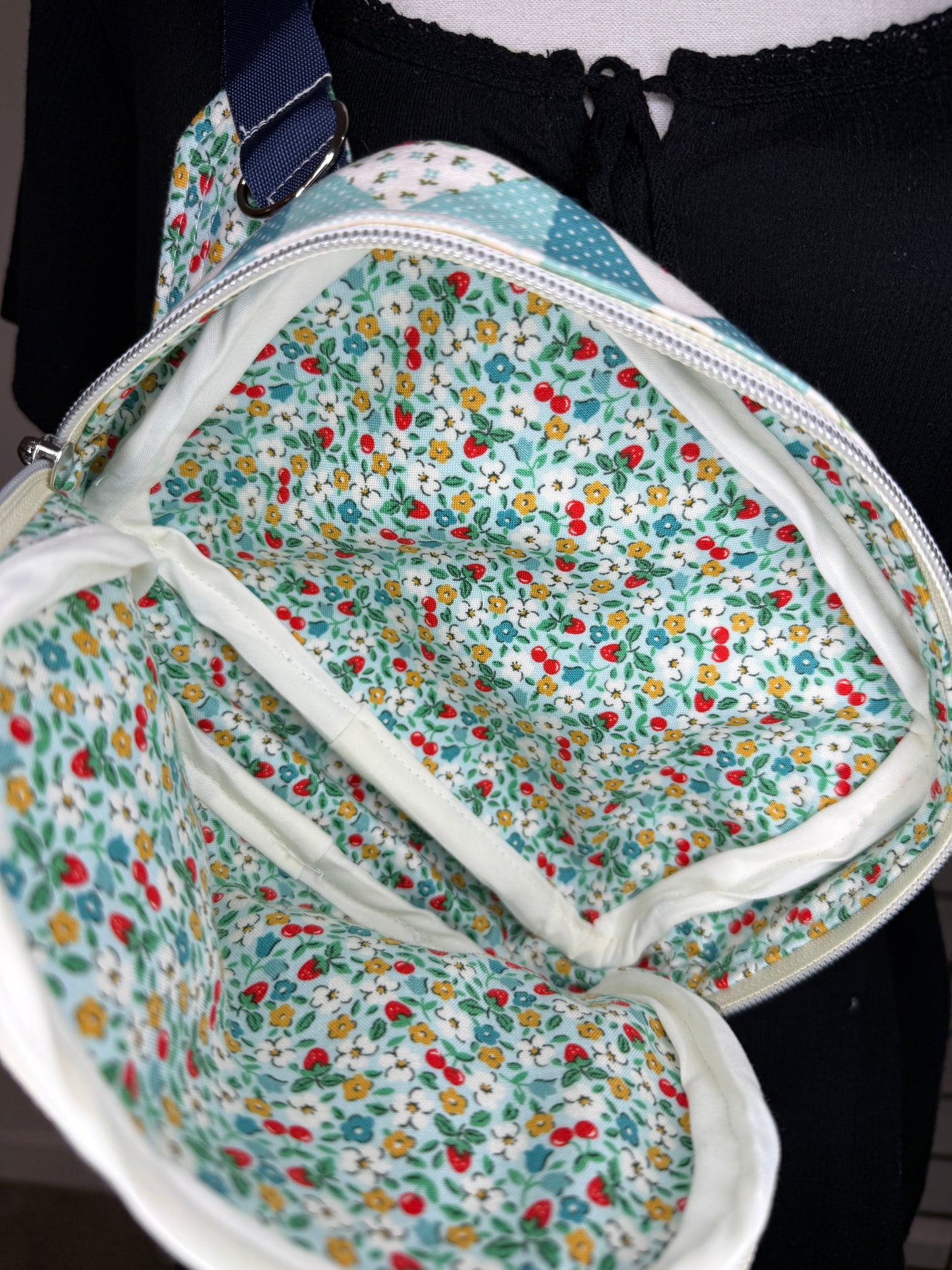 Poppie Cotton Cheater Quilt Small Louie Sling to Waist Bag