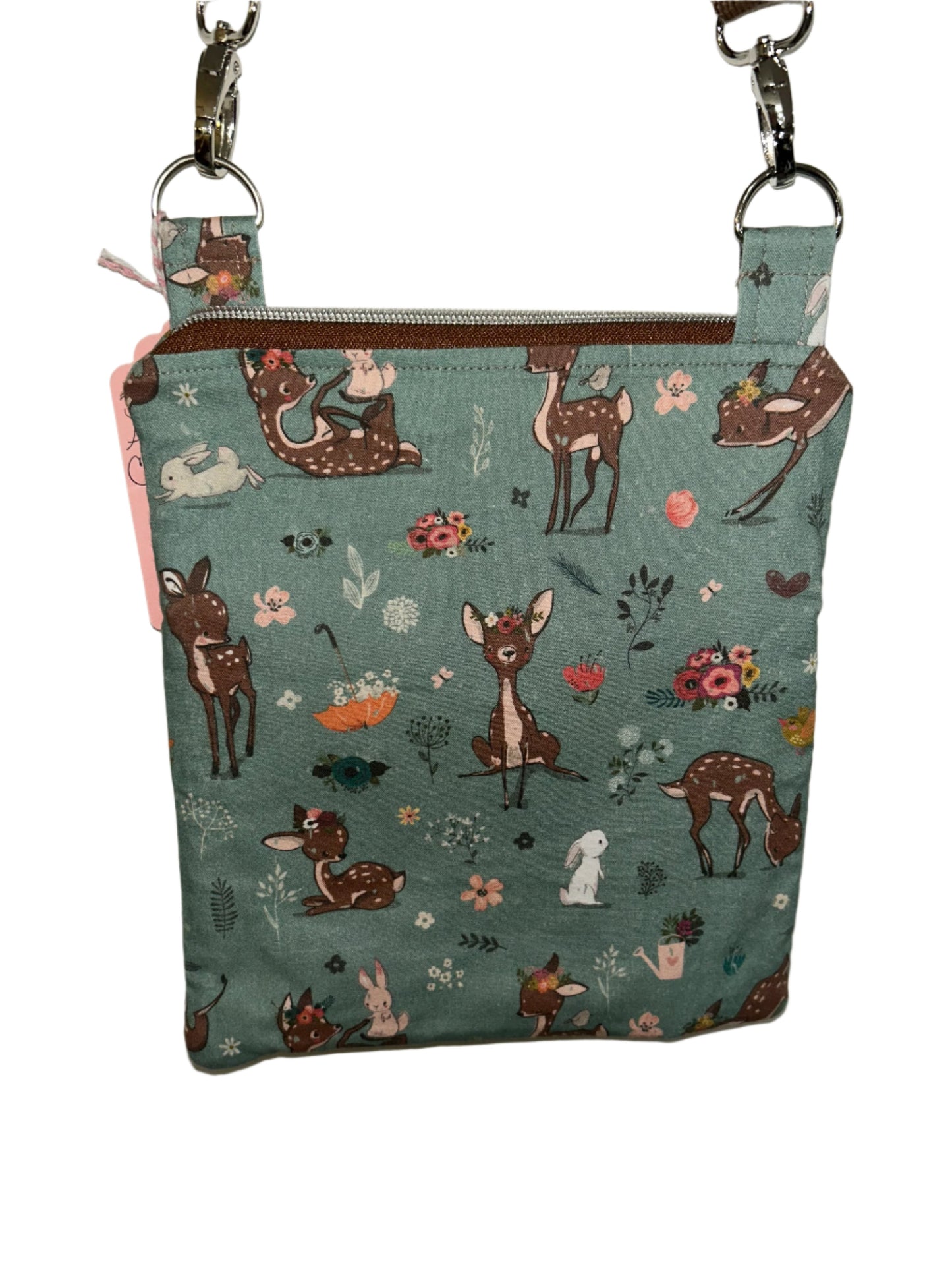 Deer-ly Doe’s Triple Zip Crossbody Bag