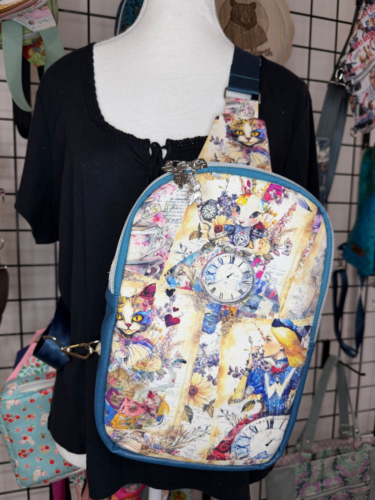 Down the Rabbit Hole Alice in Wonderland Trio Sling Bag