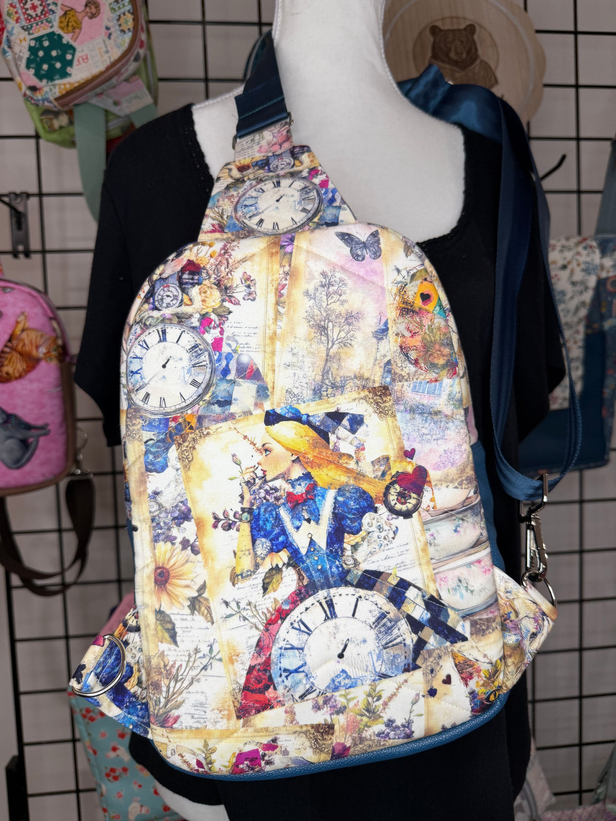 Down the Rabbit Hole Alice in Wonderland Trio Sling Bag