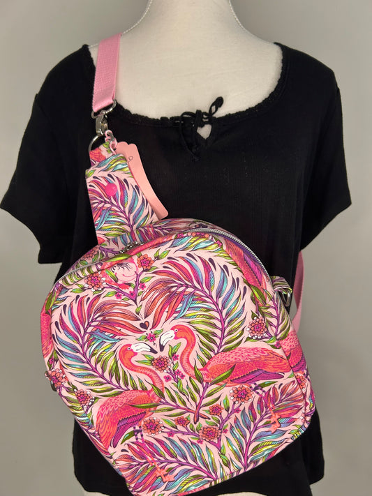 Flamingo Mingle Convertible Pebble Bag