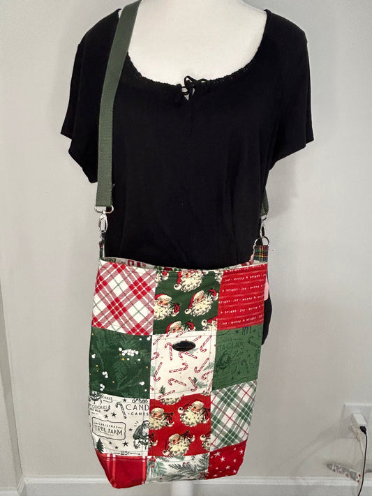 Retro Santa Quilted Tote