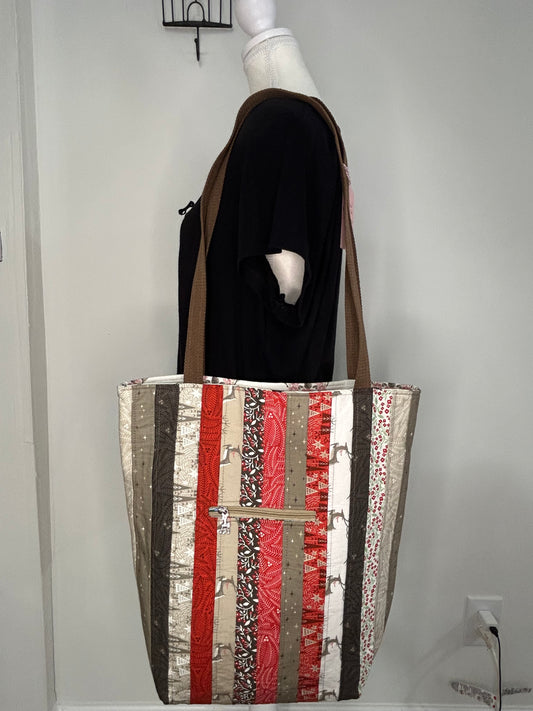 Fully Reversible Christmas and Bee Tote