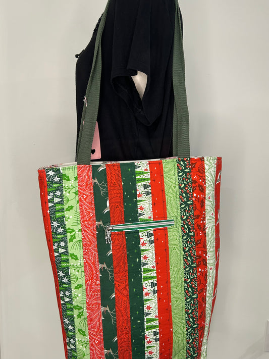 Fully Reversible Christmas and Bee Tote