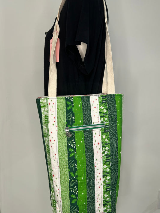 Fully Reversible Christmas & Bee Market Tote