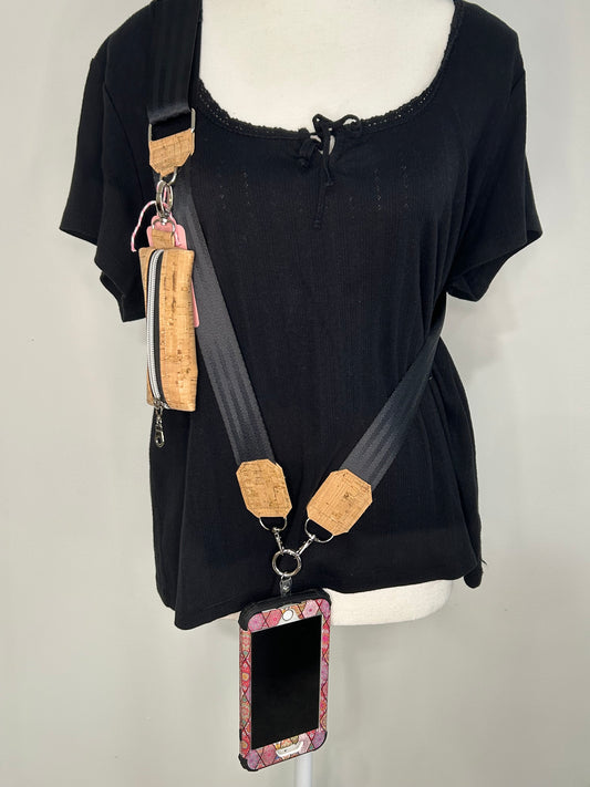 Cellphone Sling with Removable Zipper Pouch