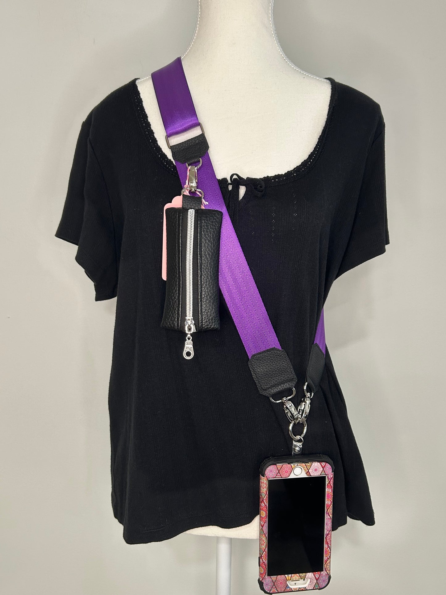 Cellphone Sling with Removable Zipper Pouch