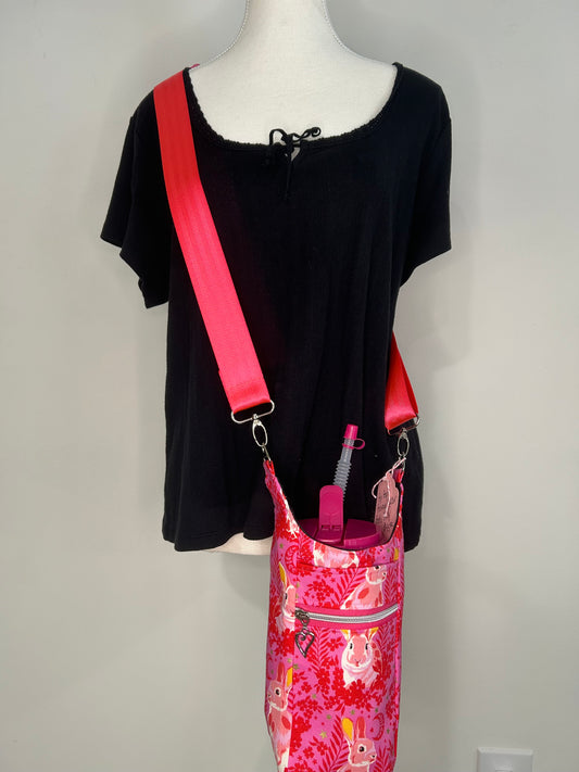 Handmade Hip Hop Hooray Rabbit Tula Pink Water Bottle Bag