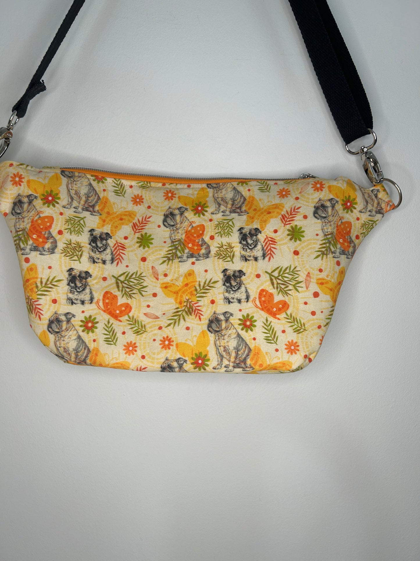 English Bulldog Dayna Double Zip Sling or Fanny Pack