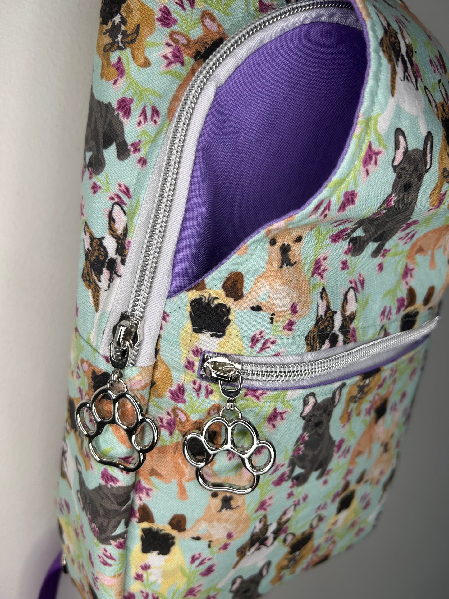 Frenchie Fields Retro Sling Backpack